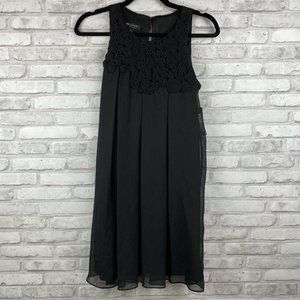 I.N. STUDIO Petite Size 8P Black Rossette Sleeveless Dress Flowy New With Tags